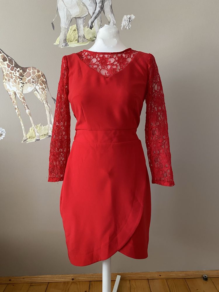 Elegancka okazjonalna sukienka impreza wesele chrzciny nowa z metkami