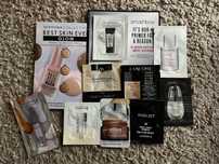Zestaw Armani Lancome Clarins podkład baza Smashbox Isadora Madara