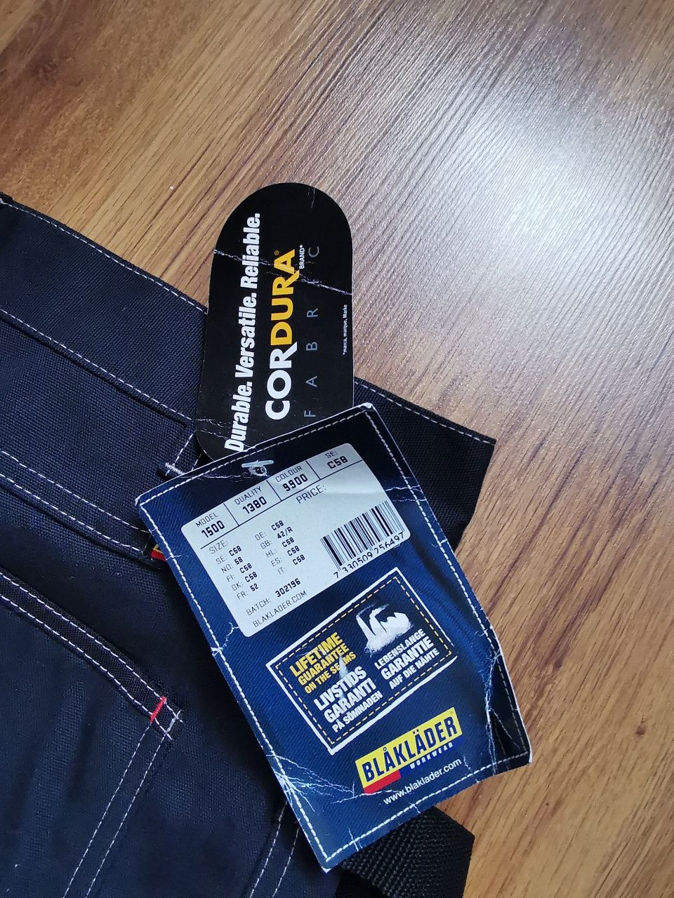 Blaklader 1500  Cordura spodnie robocze monterskie C58