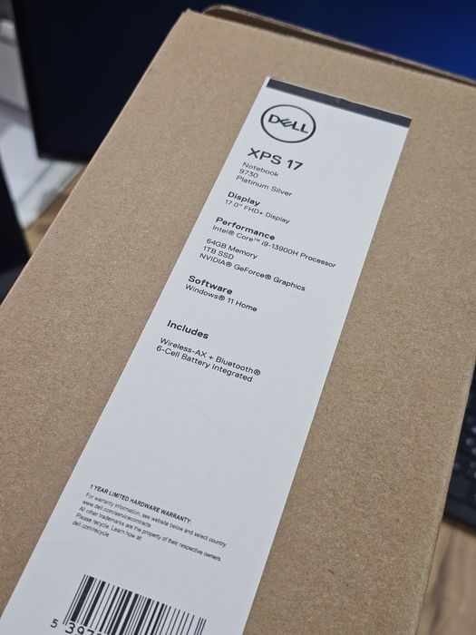 Laptop Dell XPS 17" 9730 i9-13900H/RAM 64GB/ RTX4080