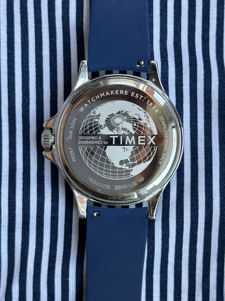 Zegarek Timex TW2U13200 Niebieski srebrny bransoleta