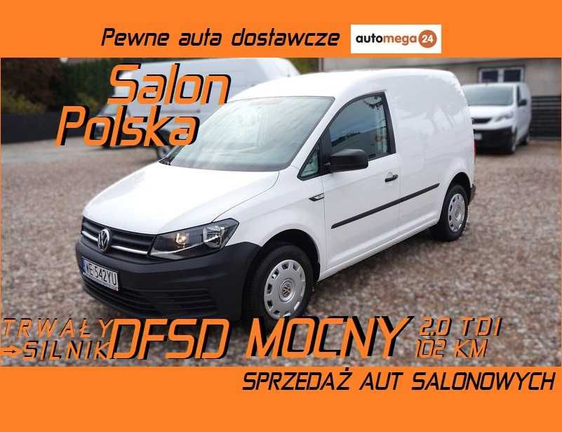 VW Caddy 2.0 TDI 102KM Salon PL Jeden Właściciel Serwis ASO Jak Nowy!