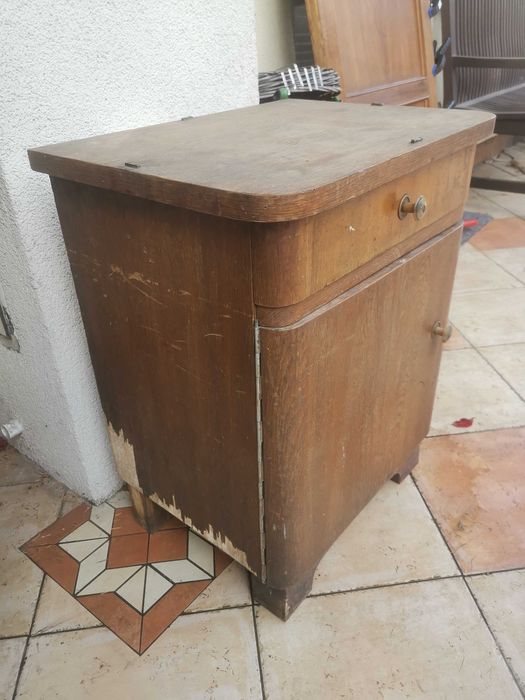 Nocna szafka, dębowa stara do renowacji