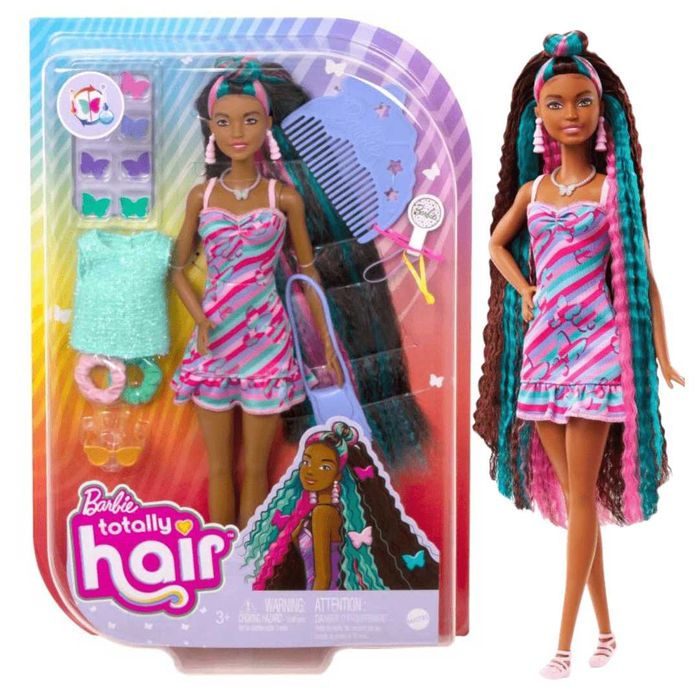LALKA Barbie Totally Hair Motylki Karbowane Włosy