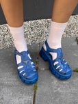 Prada Curry Monolith Sandals Blue