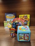 Fisher-Price, zestaw dla maluszka, ślimak, tablet, książki