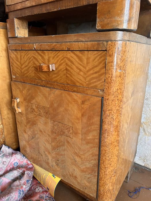 2 szafki nocne -Art Déco, ok. 1925–40 - Poznań/Zielona Góra, vintage