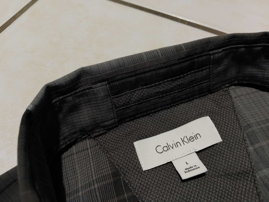 CALVIN KLEIN USA - NOWA! z LOGO Koszula Męska krótki rękaw rozmiar L