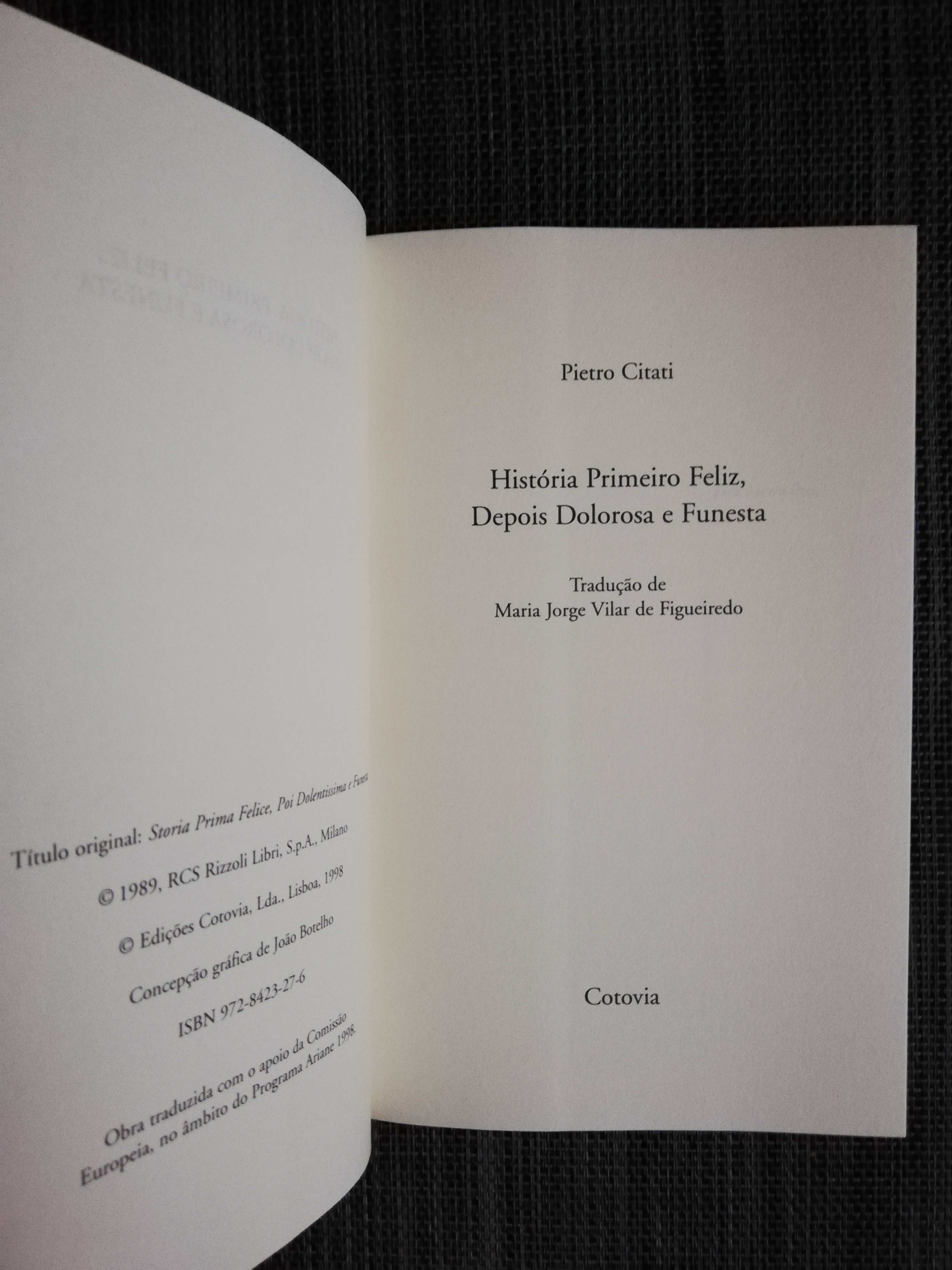 História primeiro feliz, depois dolorosa e funesta - Pietro Citati