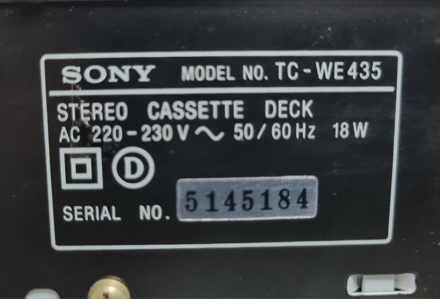 Дека касетна Sony TC-WE 435