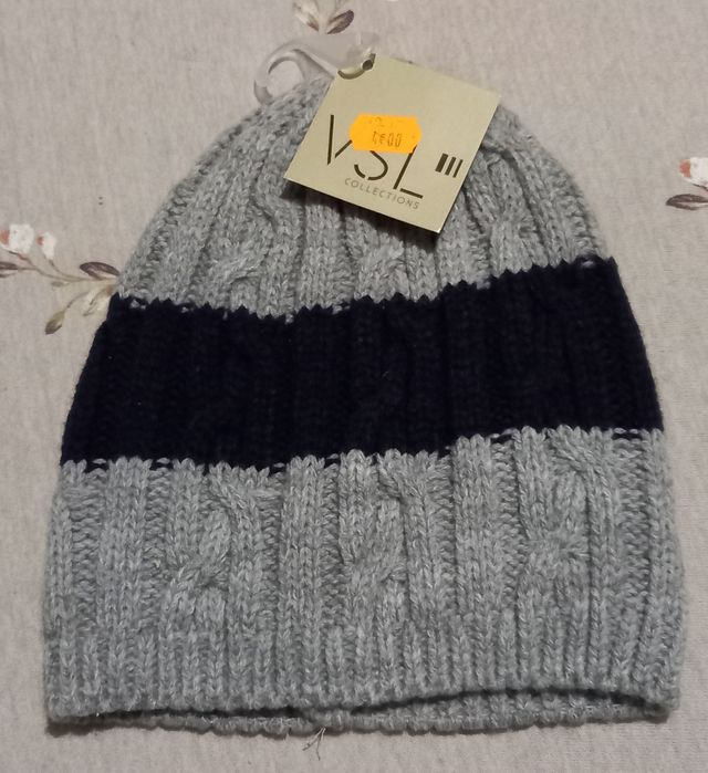 Czapka dziecięca, wzór warkoczowy