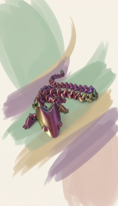 Impressao 3d dragão articulado