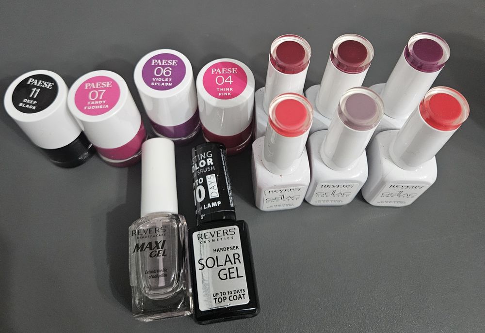 REVERS GeLac/PAESE/zestaw lakierów + TopCoat-y gratis/12sztuk
