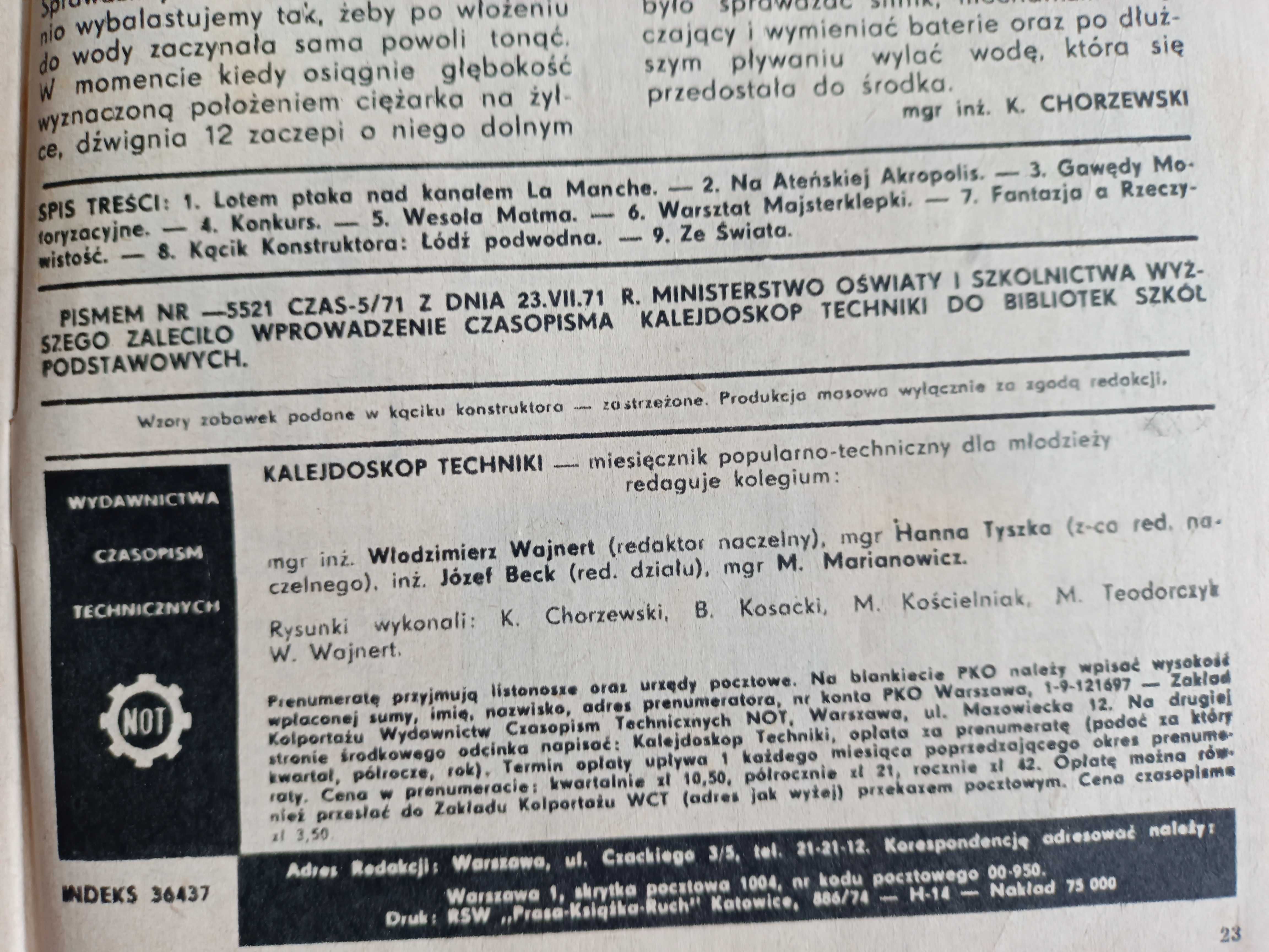 Kalejdoskop techniki nr 4 z 1974 r.