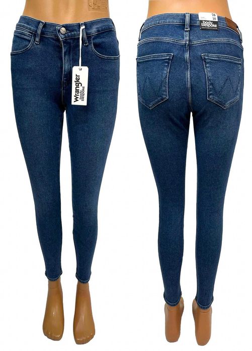 Spodnie damskie Wrangler High Rinse Skinny Blue Pepper W26 L30