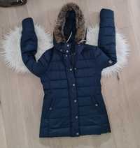 Barbour Fibredown UK8 S kurtka puchowa zimowa damska parka granat