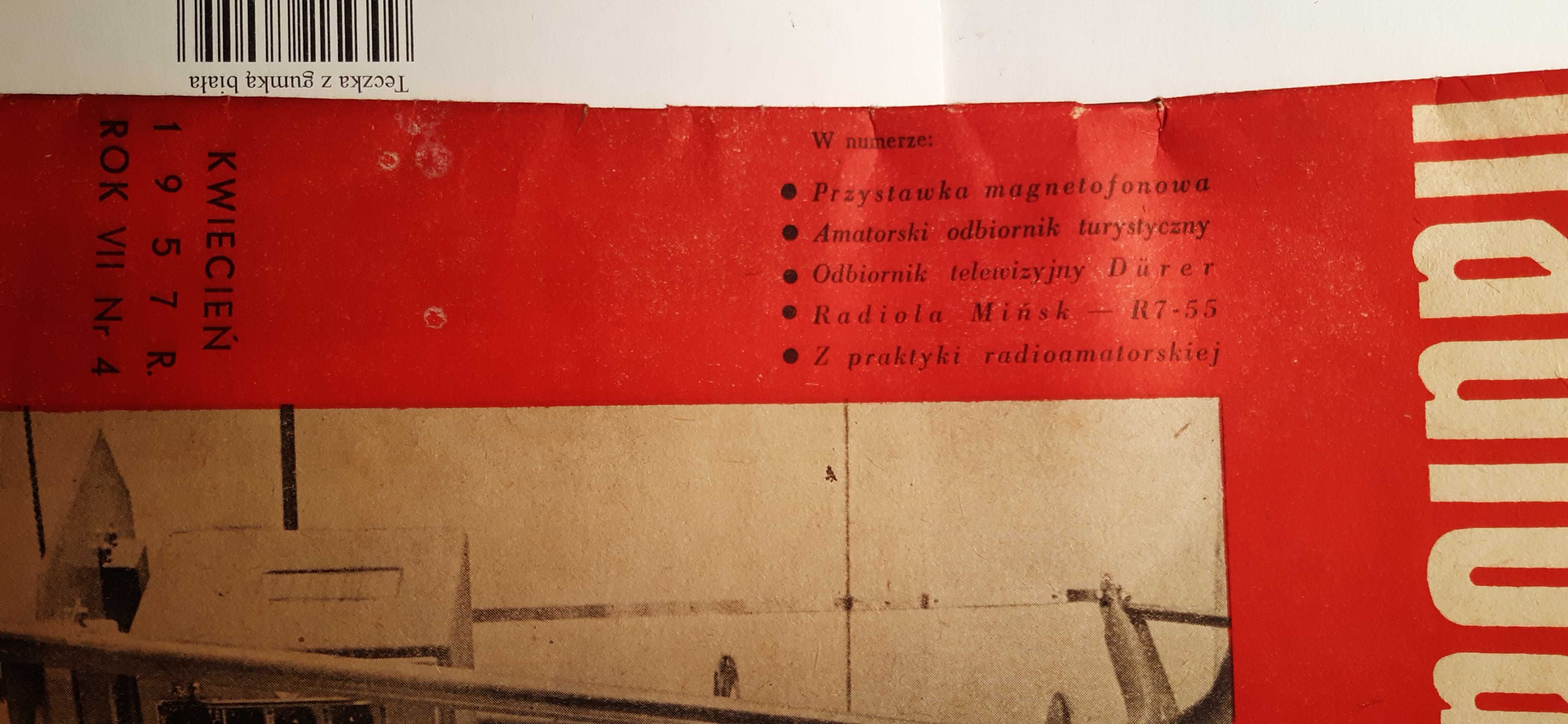 stare czasopismo radioamator kwiecień 1957