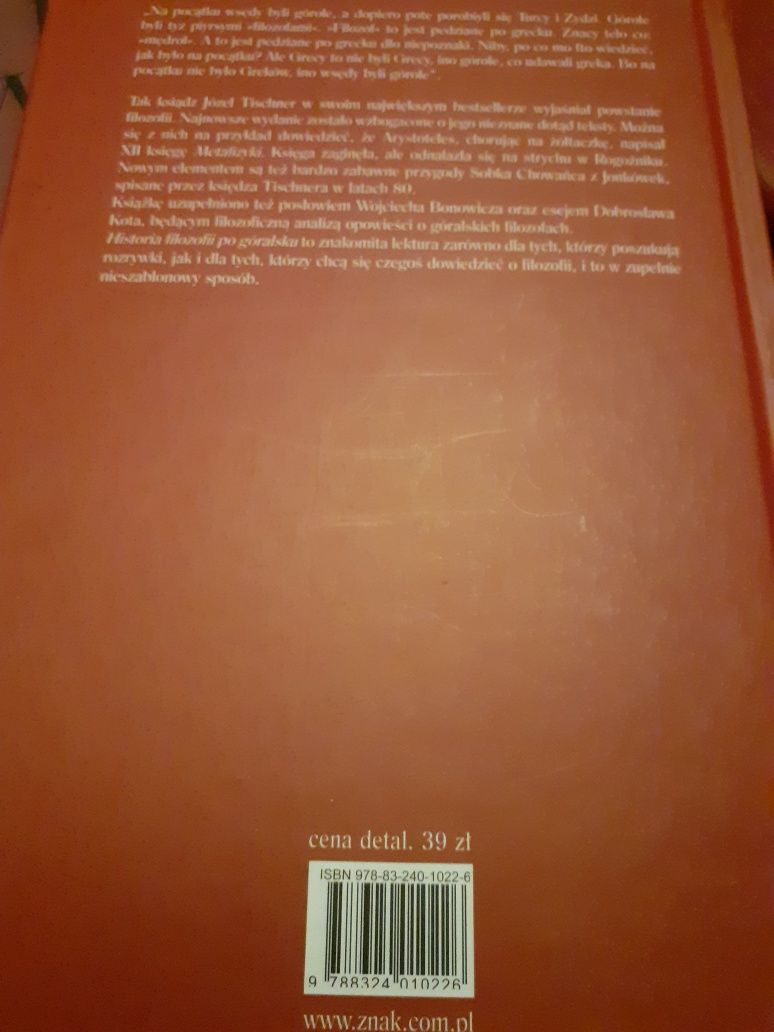 Ks. Józef Tischner ,,Historia filozofii po góralsku '''