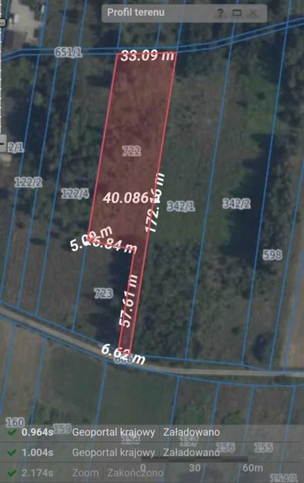 Działka w miejscowości Rządza