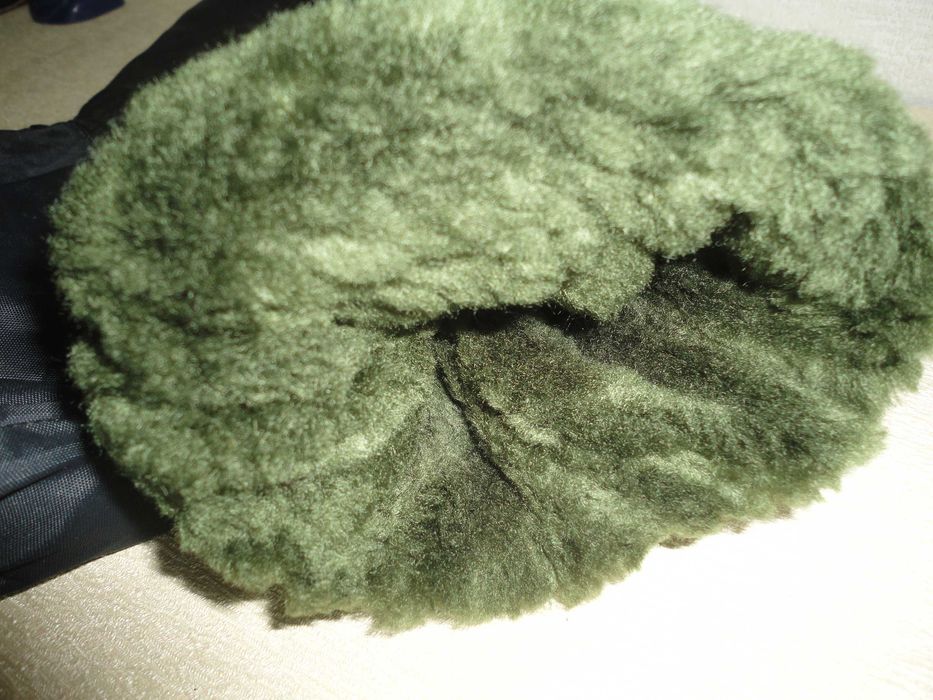 Перчатки трехпалые, на меху, кожа