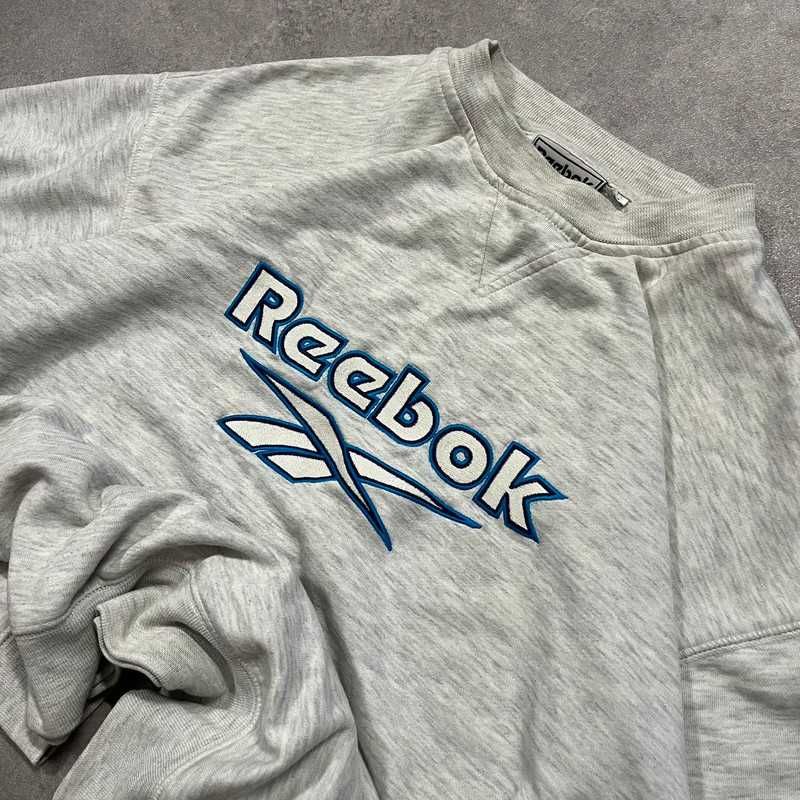 Vintage Bluza Reebok Spellout Big Logo Crewneck Retro Y2K 90s