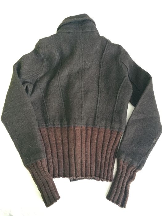 Sweter damski rozpinany Zara brązowy