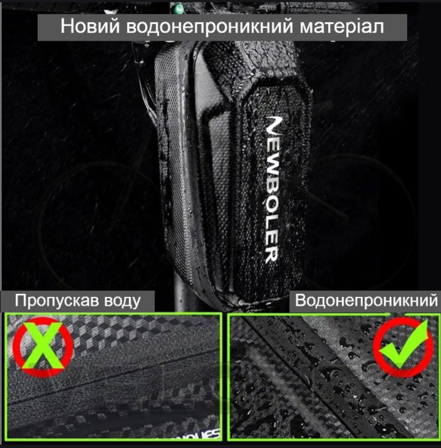 Сумка на кермо самокату Newboler (розміри M/L), сумка для самоката