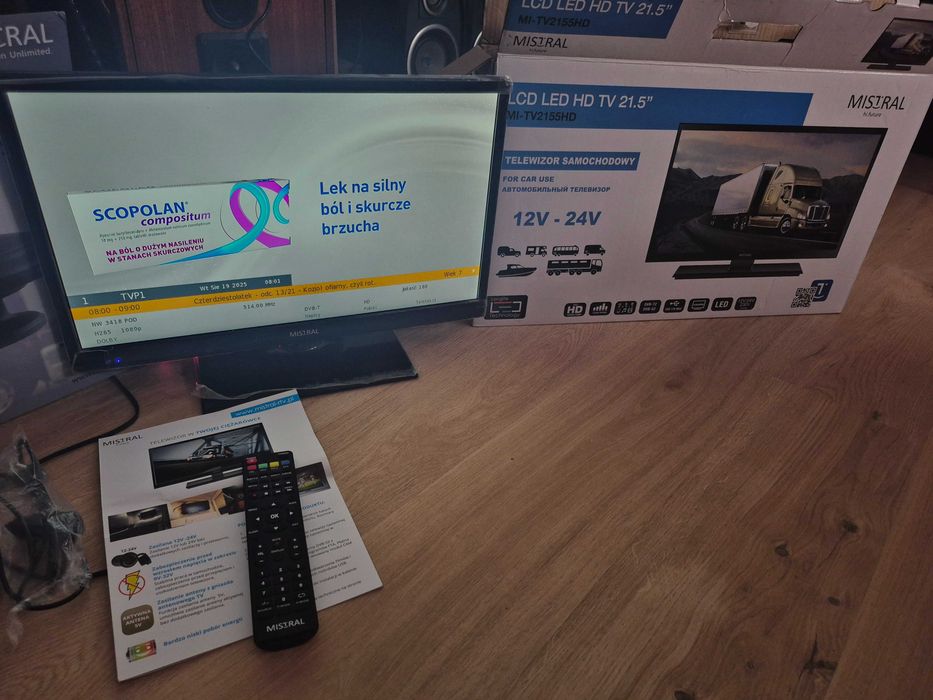 TV Mistral do TIR a, łódki, przyczepy kempingowej 12/24 V, 230 V