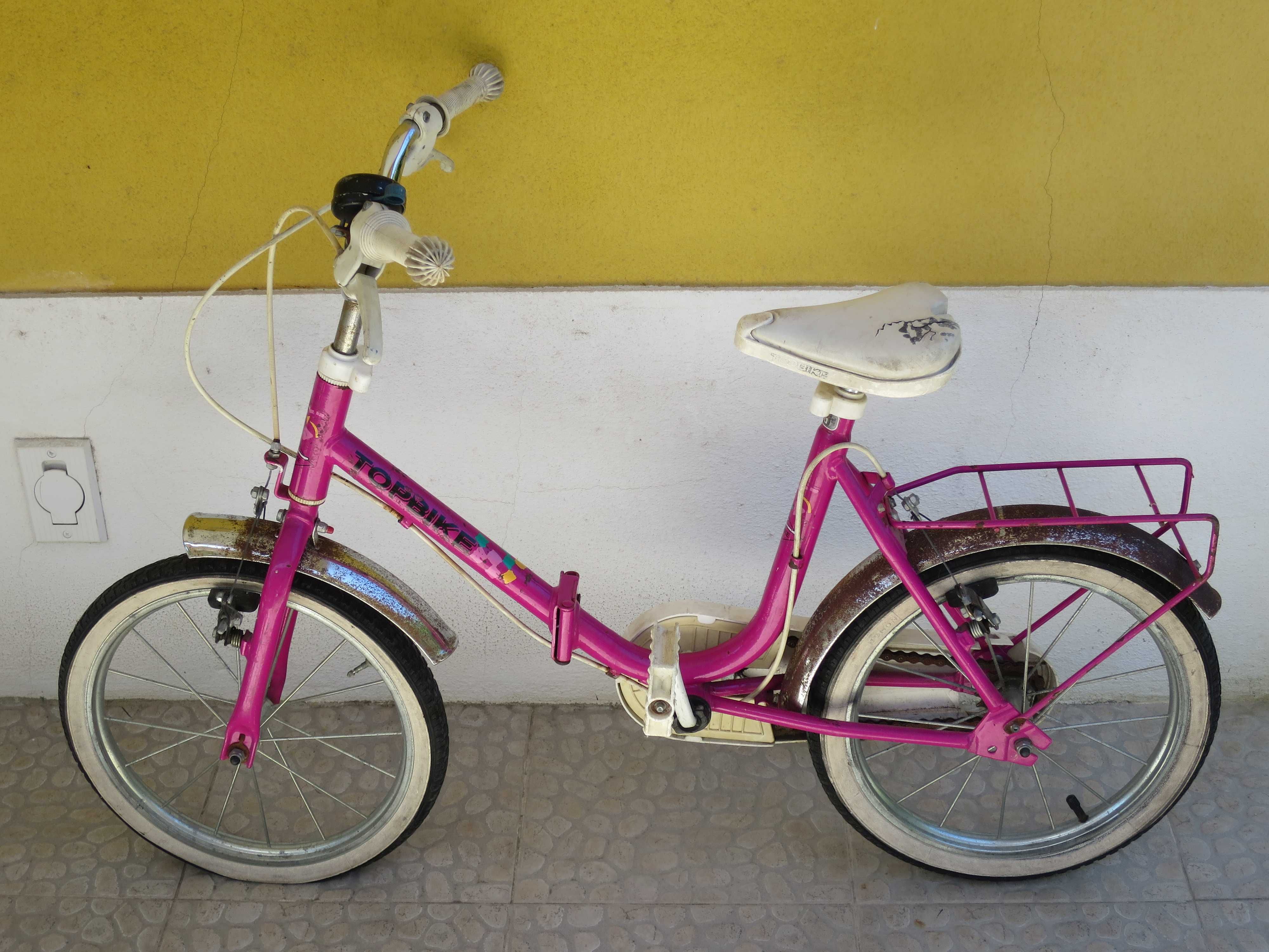 Bicicleta dobrável menina Topbike roda 16 criança