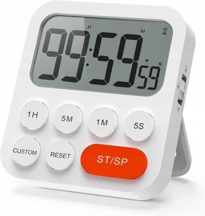Timer Kuchenny Minutnik Cyfrowy Stoper Czasomierz Stojący Na