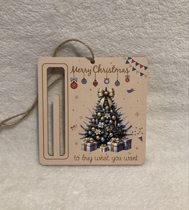 Drewniana zawieszka choinka