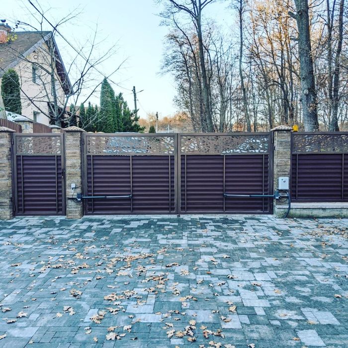 Ворота ковані. Відкатні ворота. Фіртка. Ковка. Металоконструкції