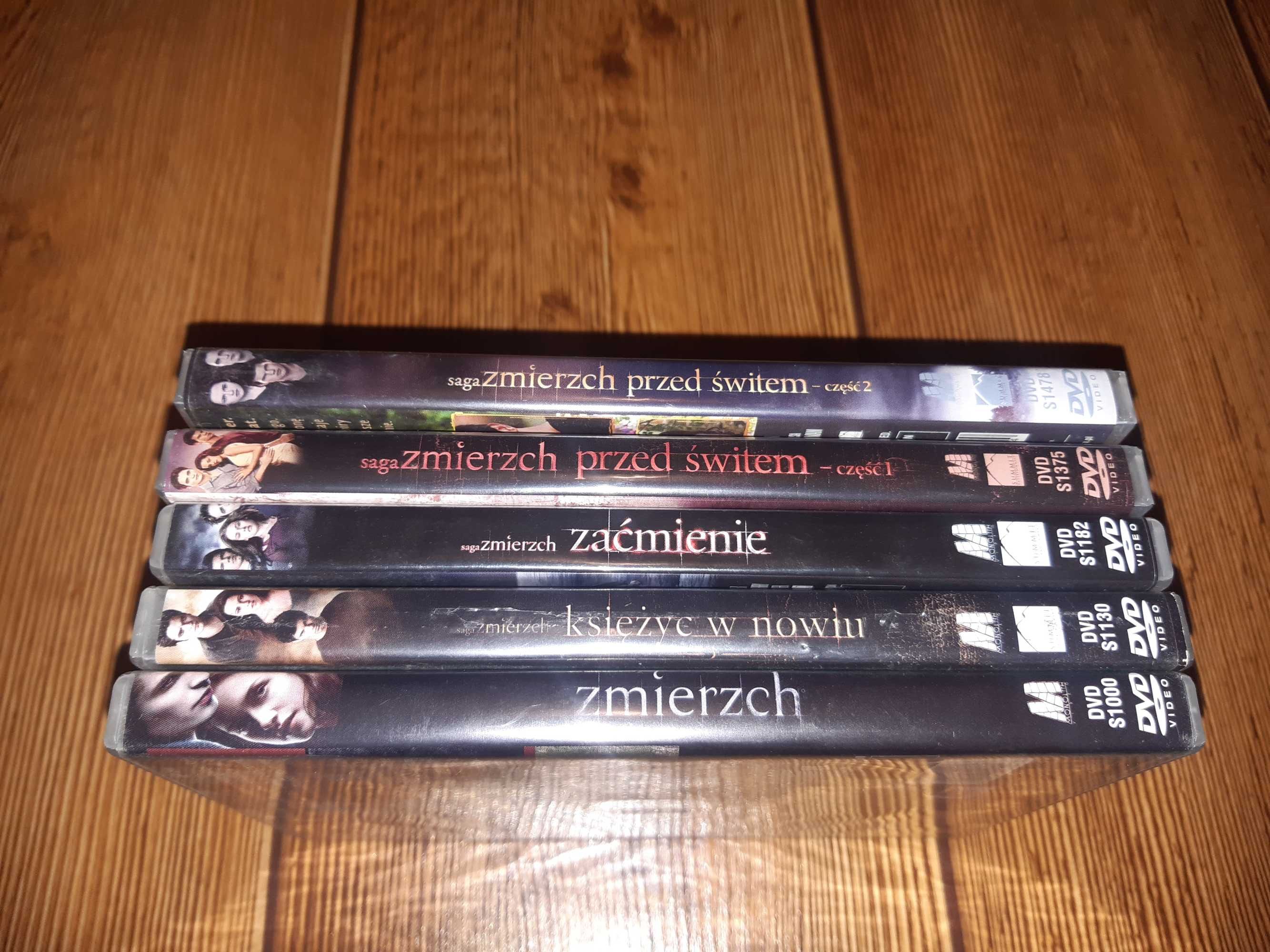 Saga Zmierzch Twilight 1-5  Pattinson Stewart Zaćmienie Świtem Forks