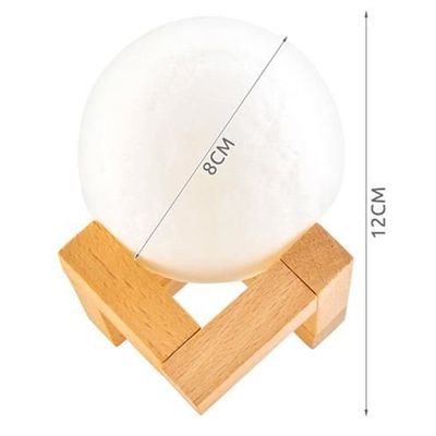 Lampka Nocna Księżyc Moon Light 8Cm 3D