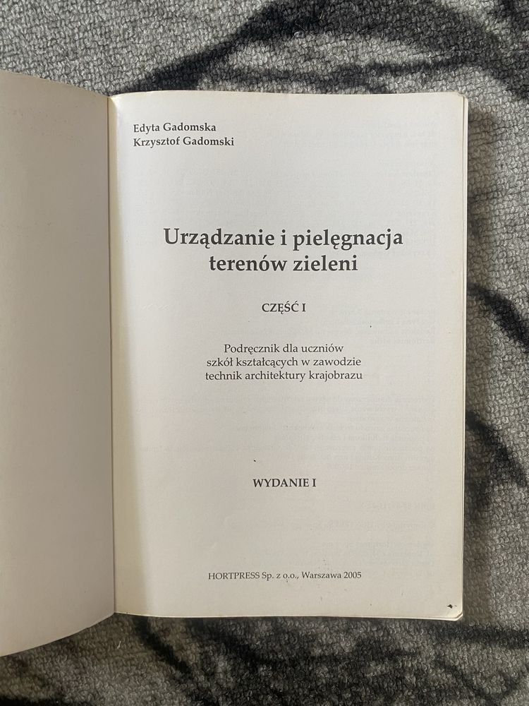 Urządzanie i pielęgnacja terenów zieleni 1 Gadomska Hotpress