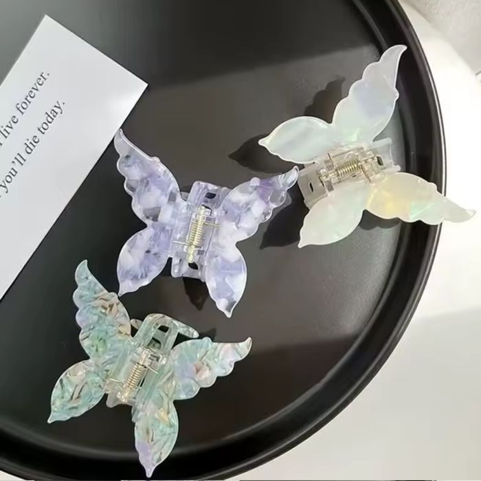 Бабочка 7см и 6 см  заколка для волос краб  крабик метелик для волосся