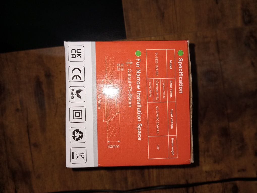 Reflektory sufitowe LED 6 sztuk