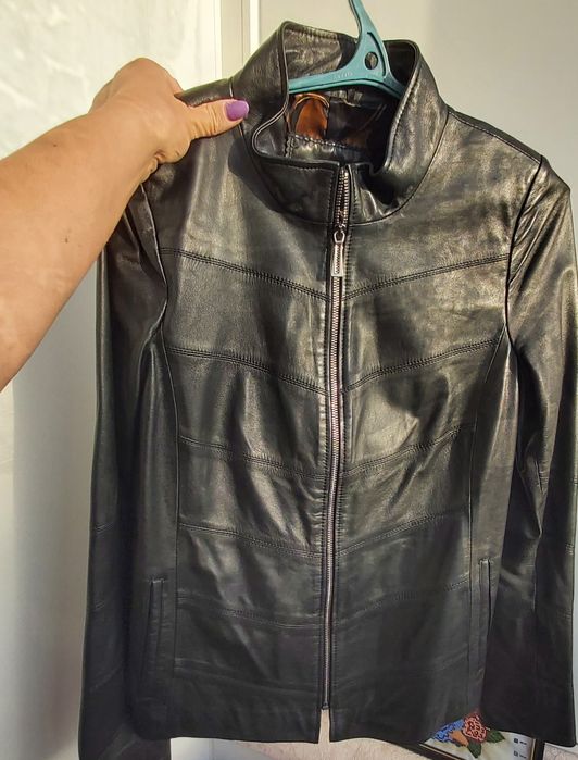 Кожанка ARES фирменная чёрная Турция