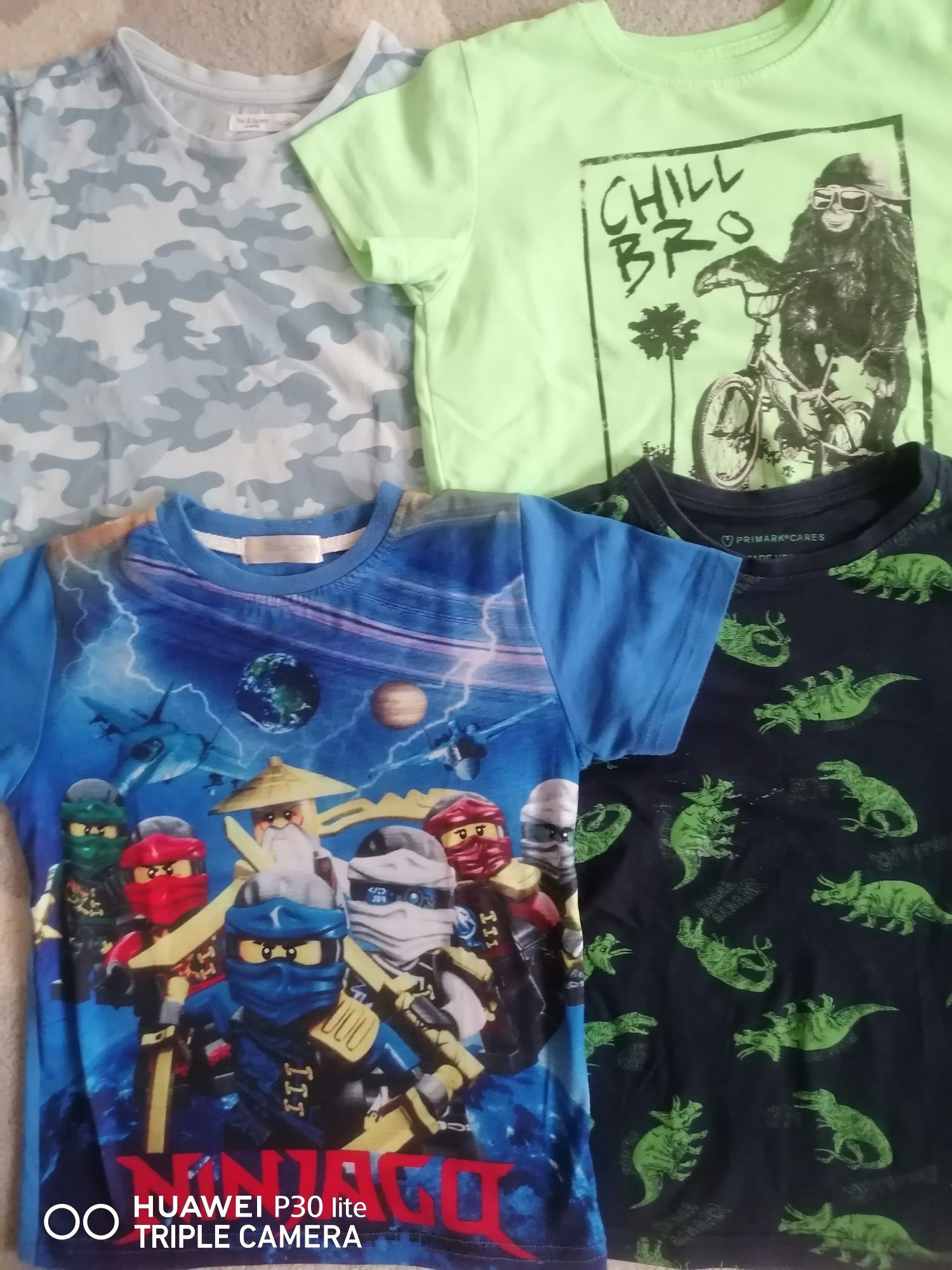 Koszulki 4 szt chłopięce 104 cm t-shirty ninjago