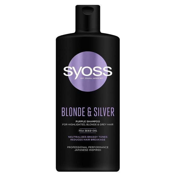 Szampon neutralizujący żółte tony Syoss Blonde Silver Purple, 440ml