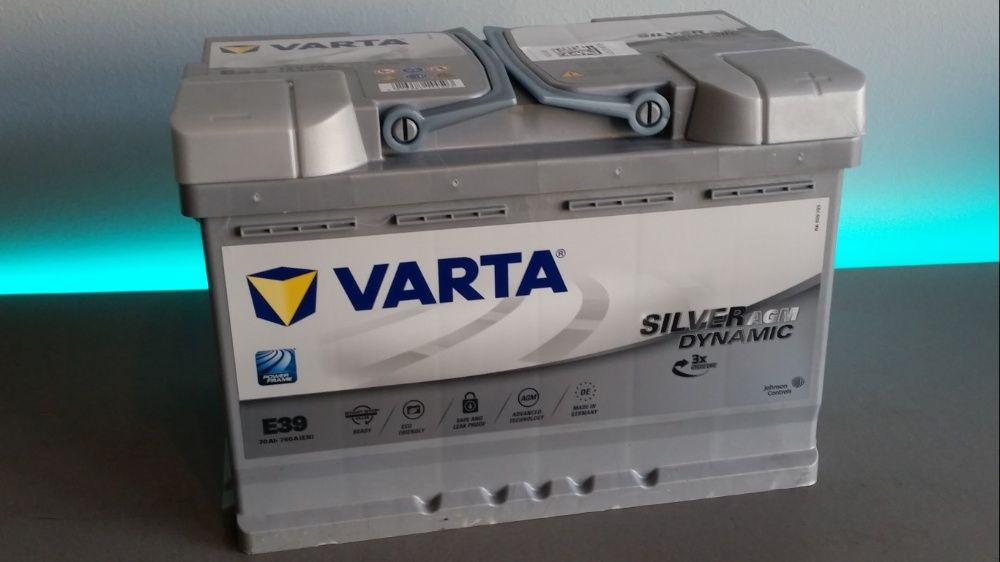 Akumulator Varta Silver E39 Start-Stop AGM 70Ah 760A Montaż Kodowanie