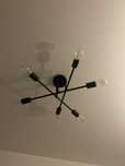 Lampa sufitowa, loftowa, czarna