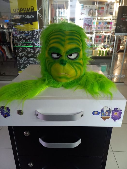 Маска Грінч Гринч, рукавички перчатки