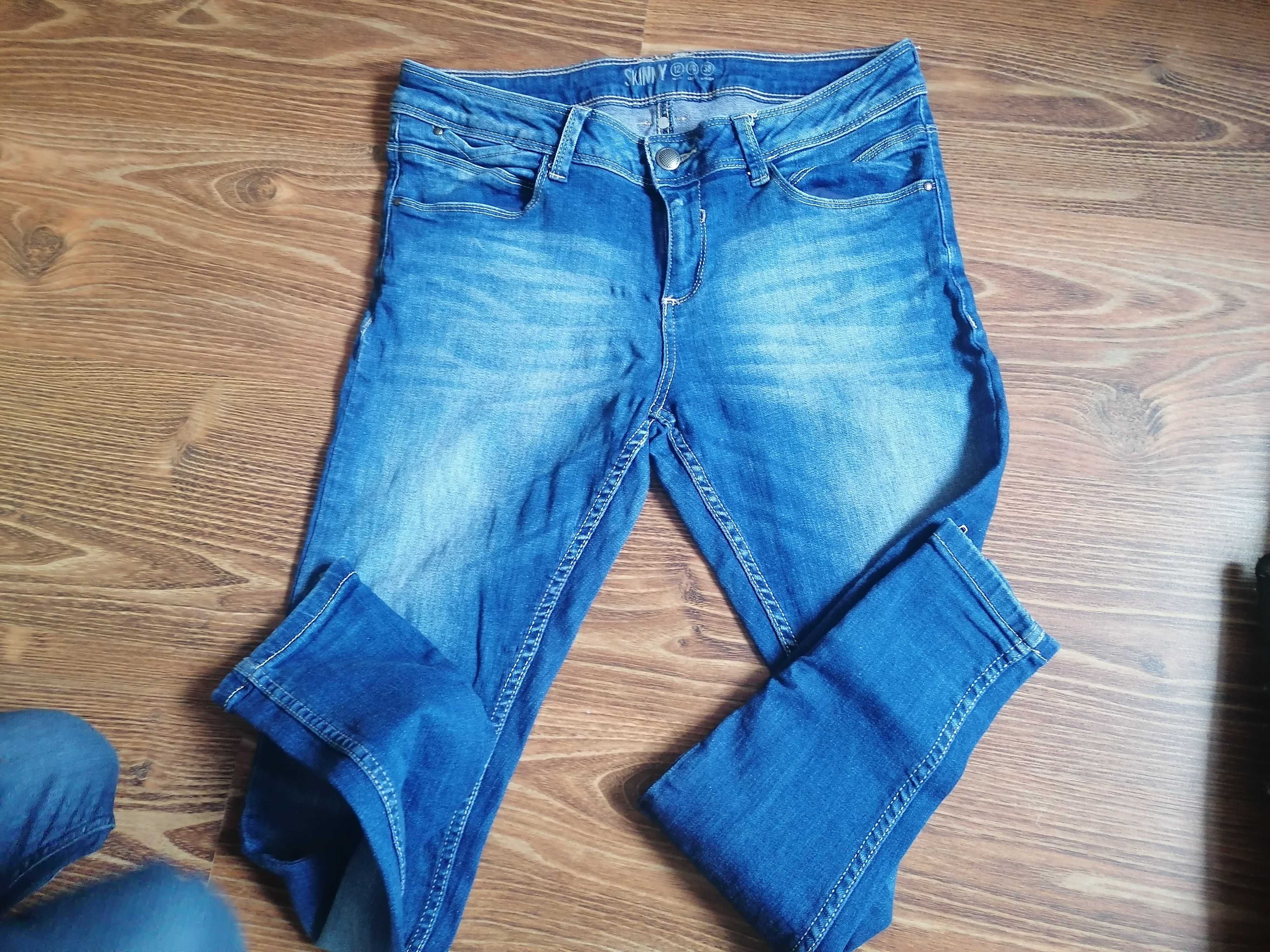 Spodnie Jeansy Skiny z zamkami M Primark