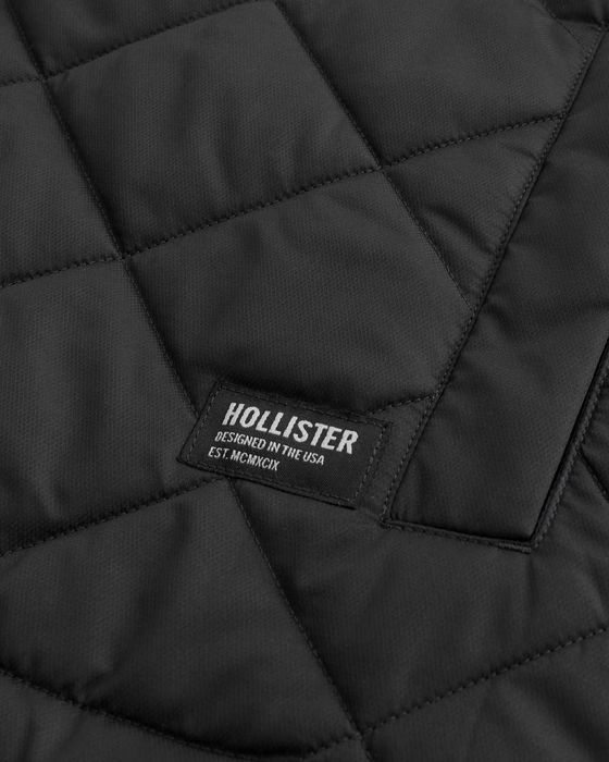 Демісезонна стьобана куртка Hollister Abercrombie & Fitch (L, ХXL)