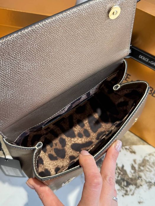 Сумка D&G Dolce & Gabbana Sicily люкс 1:1 | бежева, золота, синя