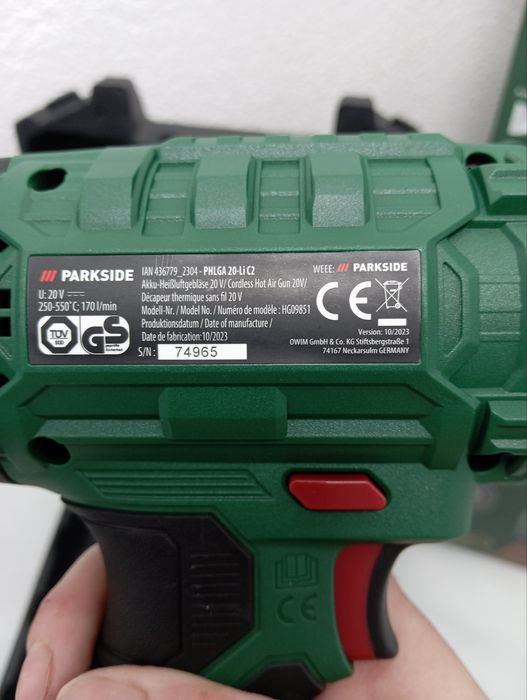 Фен parkside, фен строительный, будівельний фен, парксайд