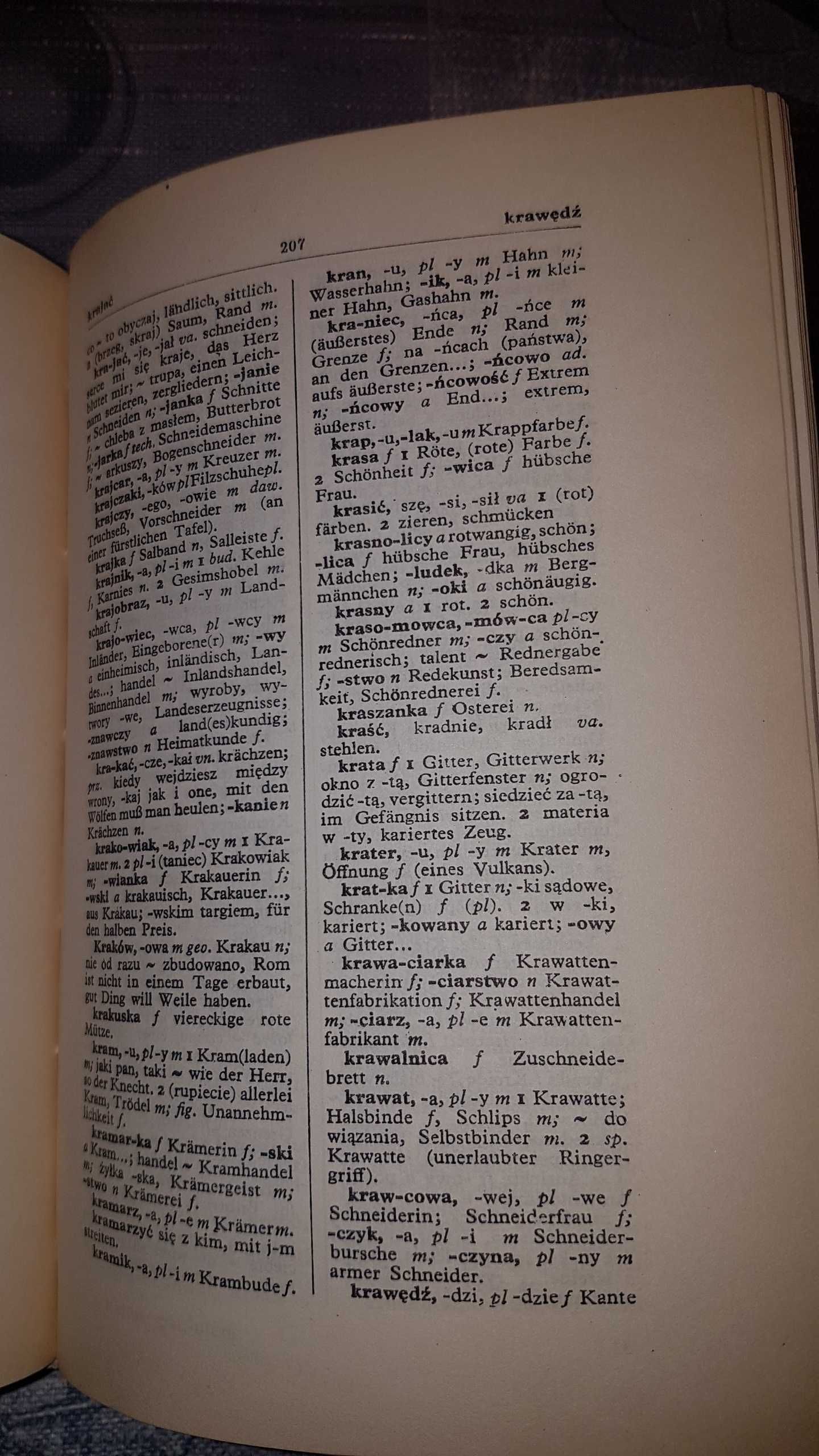 stary słownik polsko niemiecki 1957r. dla kolekcjonerów