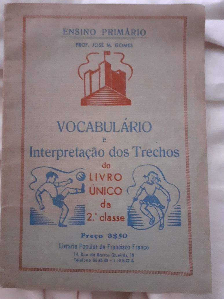 Livros escolares antigos Aritmética e Geometria/