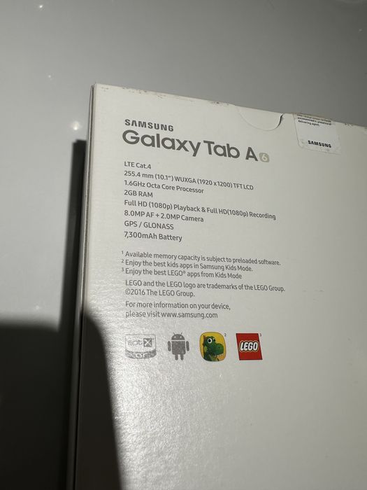 Планшет SAMSUNG Galaxy Tab A6 10.1" 16GB LTE
